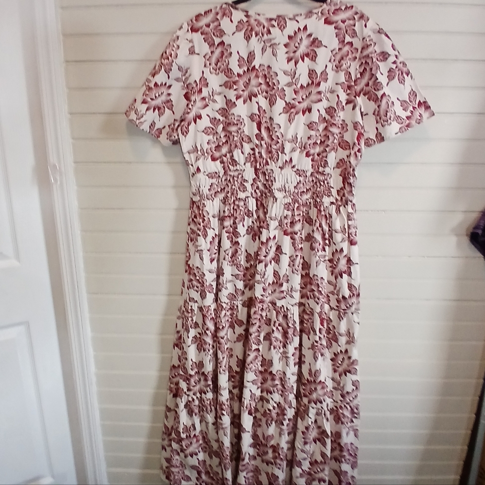 Kate & Sam XL Floral Tiered Maxi Dress Boho Peasant Prairie Cottage - Picture 3 of 10
